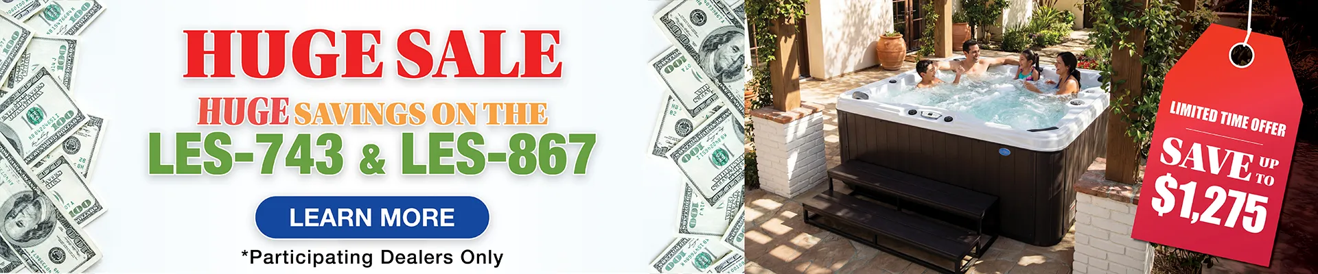 Calspas hot tub being used in a family setting - Lewisville